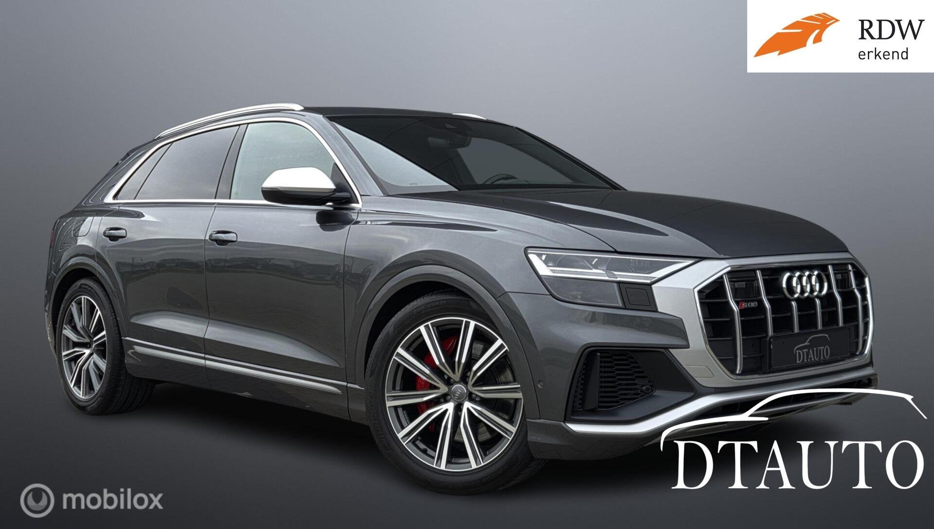 Audi SQ8 4.0 TDI V8 S-Line Grijs Kenteken Virt Soft VolOptie, Auto's, 435 pk, Gebruikt, Leder, Bedrijf