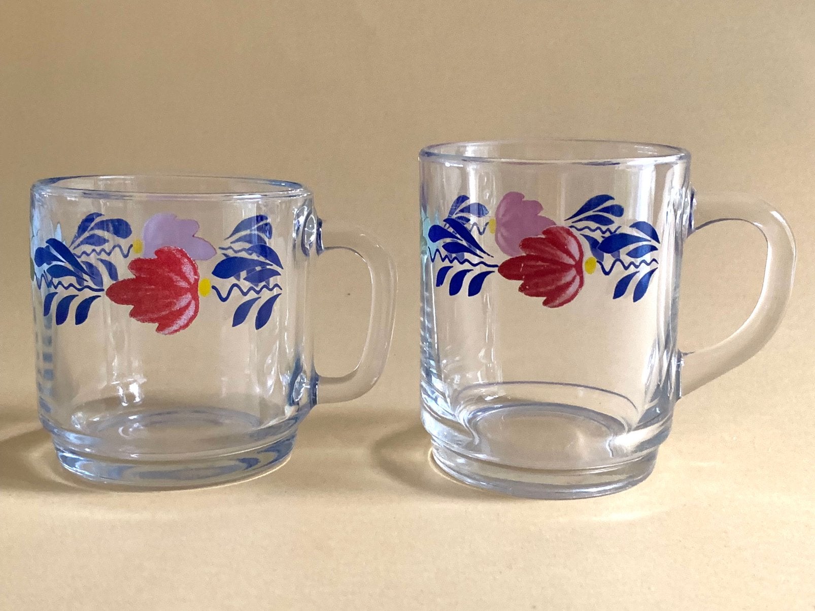 Boerenbont theeglazen, Huis en Inrichting, Ophalen of Verzenden, Zo goed als nieuw, Glas, Glas of Glazen