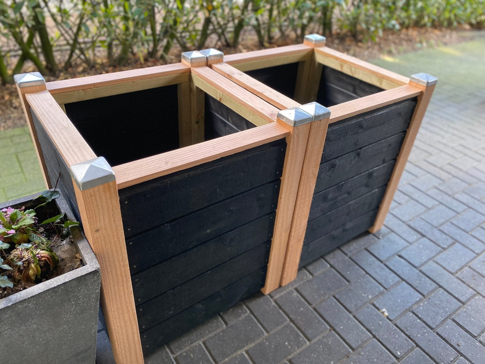 GROTE HOUTEN BLOEMBAK PLANTENBAKKEN met DOUGLAS hoekpalen, Tuin en Terras, Ophalen, Vierkant, Nieuw, Balkon
