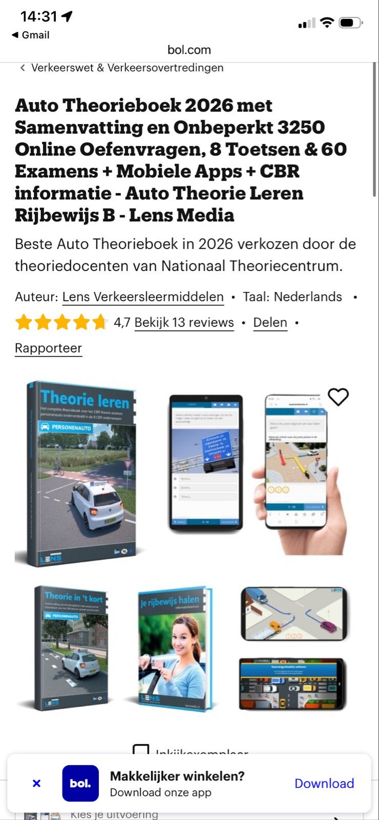 Auto Theorieboek 2026 Rijbewijs B - Lens Media, Boeken, Ophalen of Verzenden, Nieuw, Overige niveaus