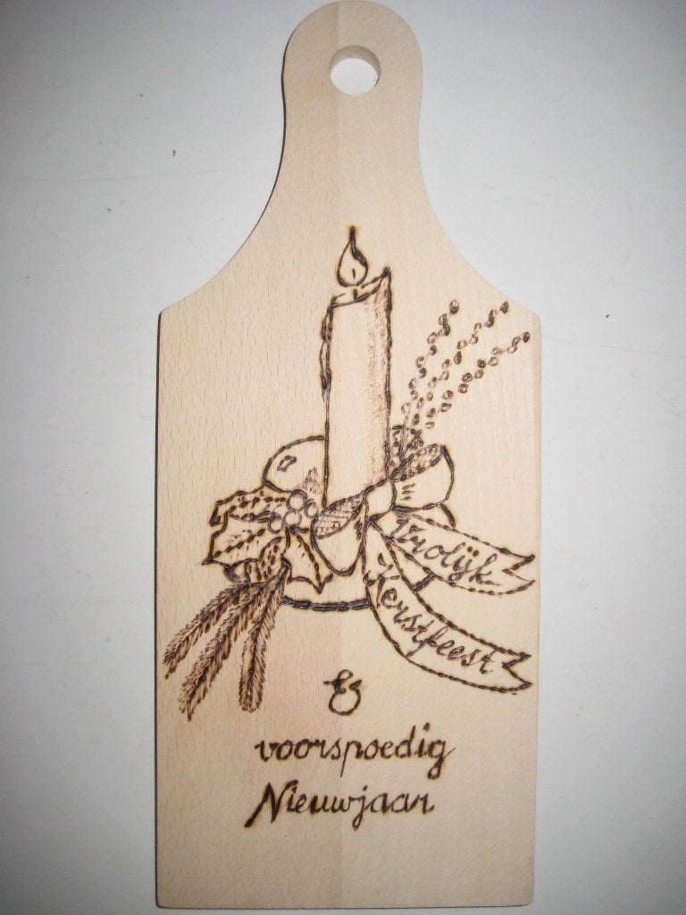 aandenken huwelijk jubileum geboorte PYROGRAFIE creamar, Hobby en Vrije tijd, Ophalen of Verzenden, Nieuw, Overige typen, Kerst of Sinterklaas