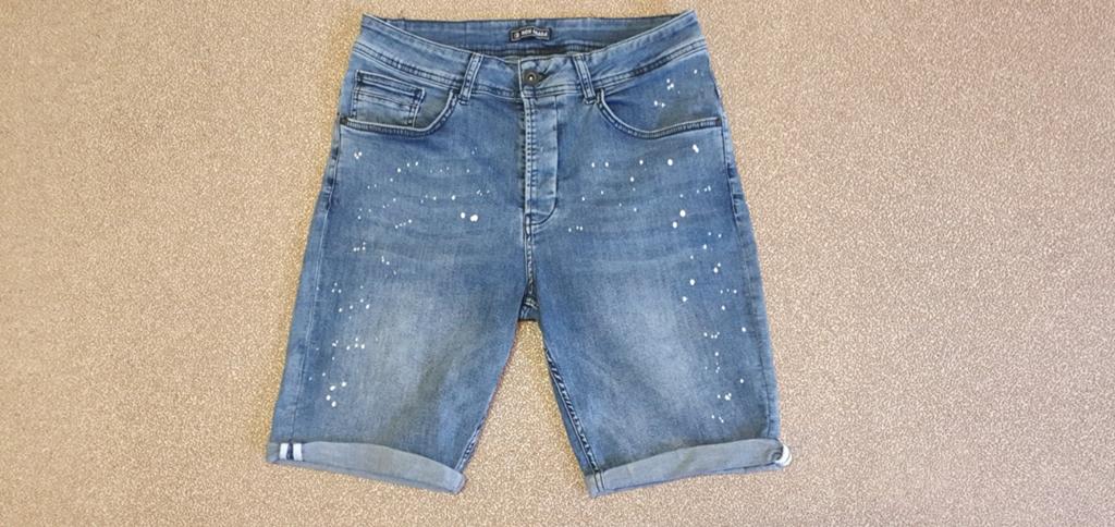 Non Grada Blauwe Spijker Korte Broek Maat L, Blauw, W32 (confectie 46) of kleiner, Ophalen of Verzenden, Zo goed als nieuw
