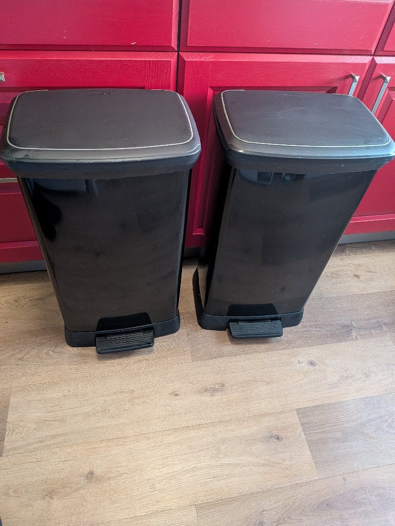 2 x Curver Decobin | Pedaalemmer 50 liter, Huis en Inrichting, Woonaccessoires | Prullenbakken, Ophalen, 50 – 75, Kunststof, Met pedaal