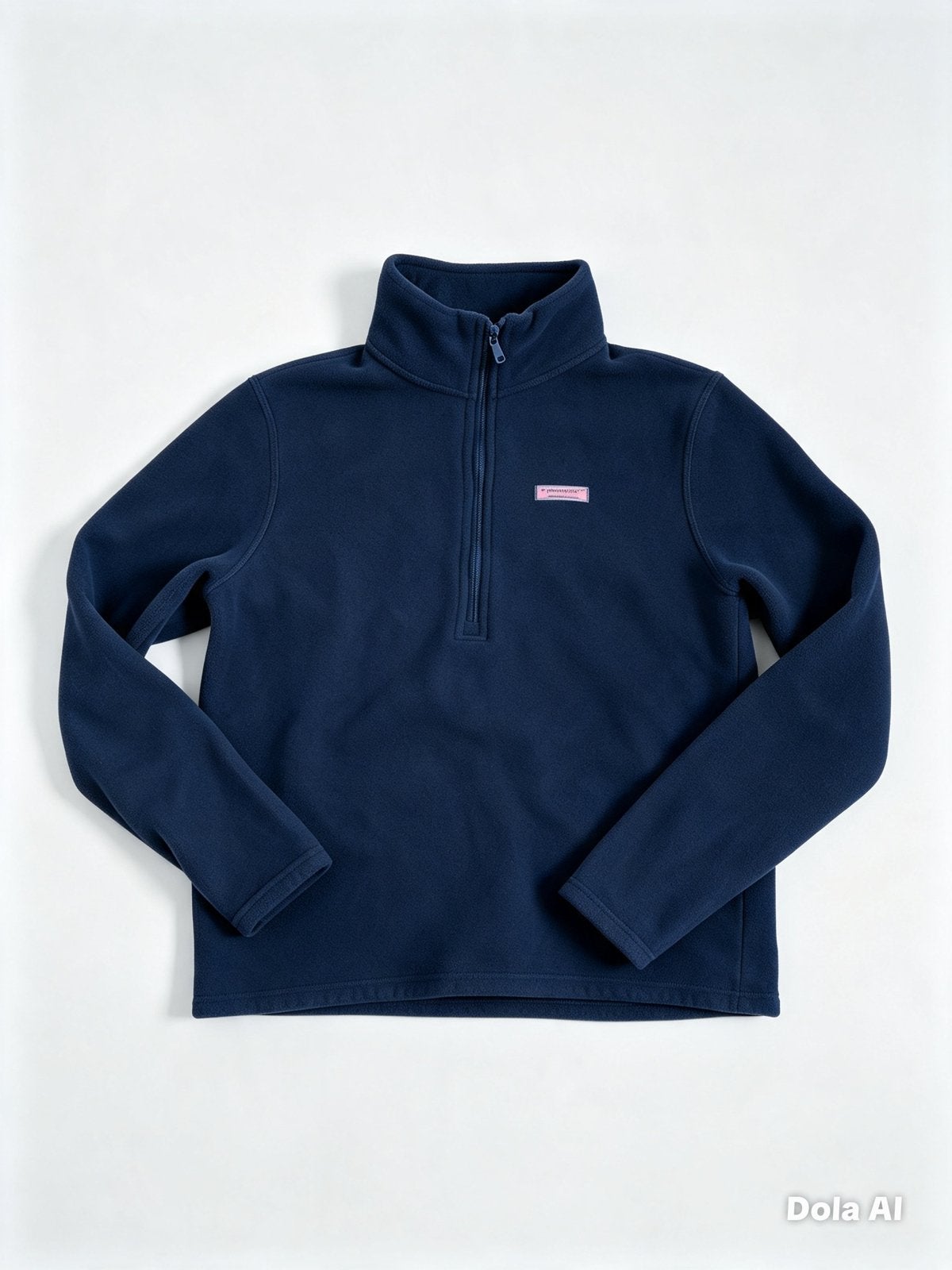 Donkerblauwe fleece trui met rits, Ophalen, Zo goed als nieuw, Maat 38/40 (M), Blauw