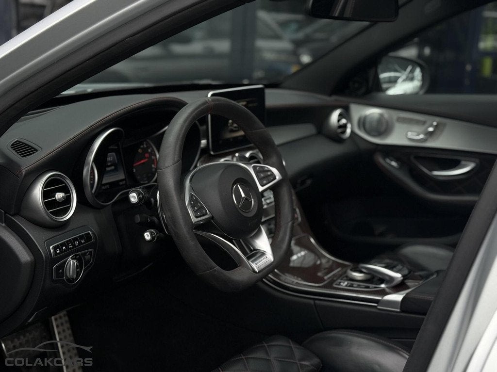 Mercedes C-klasse Estate AMG 63 S Edition 1|PANO|KERAMI|HUD, Auto's, Automaat, Achterwielaandrijving, Gebruikt, Leder