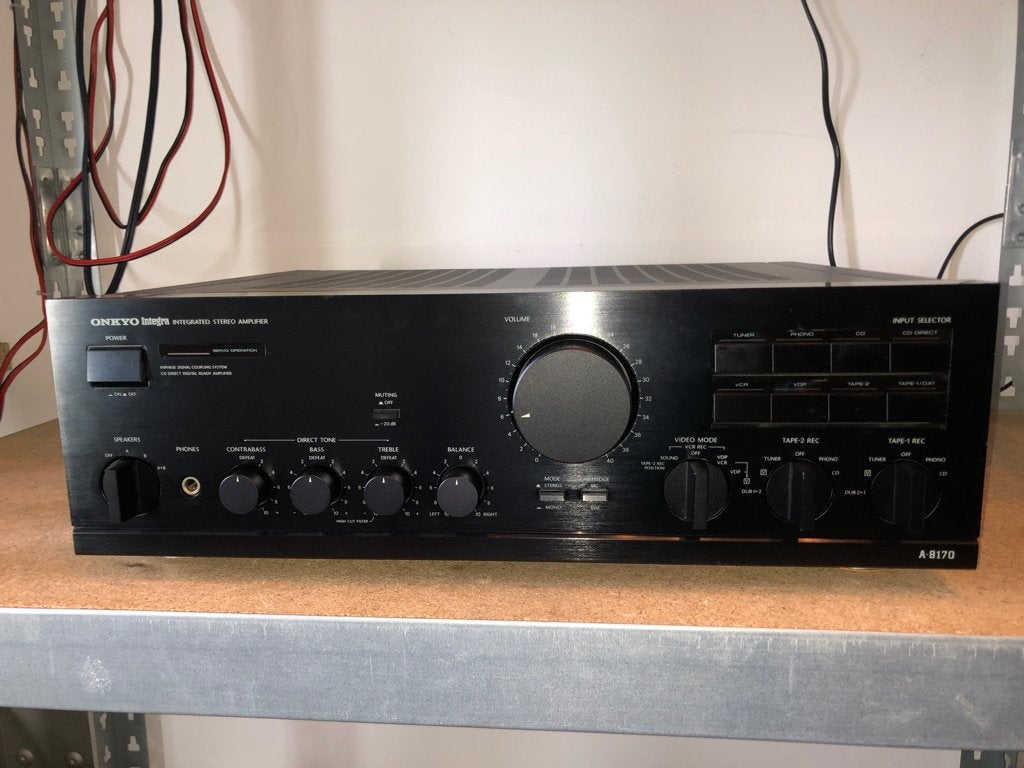 Onkyo versterker A 8170, Gebruikt, Ophalen of Verzenden, 60 tot 120 watt, Stereo