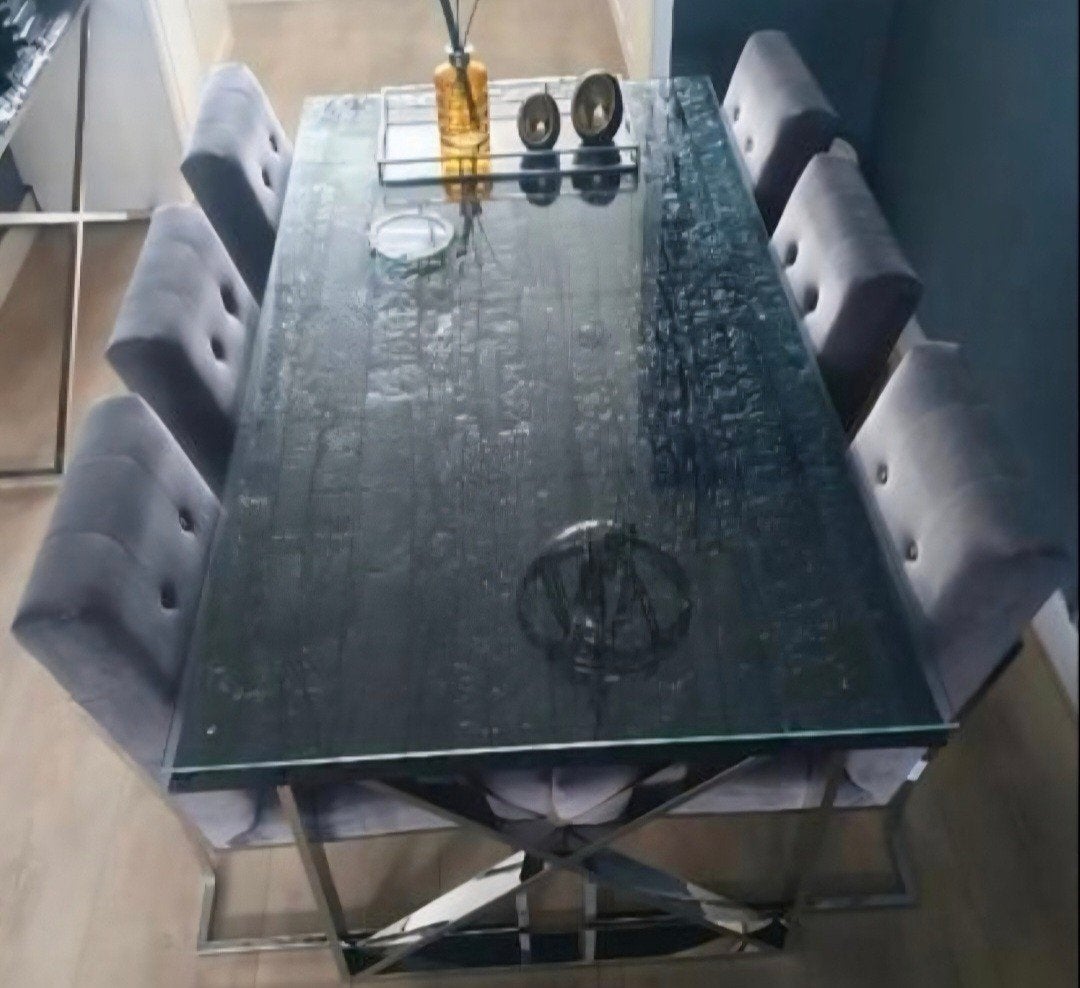 Richmond eettafel met 6 stoelen origineel, Ophalen, Rechthoekig, 200 cm of meer, 50 tot 100 cm