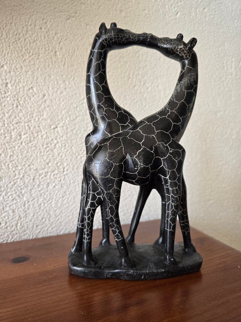 Beeldje Giraffen, Ophalen of Verzenden, Gebruikt, Mens