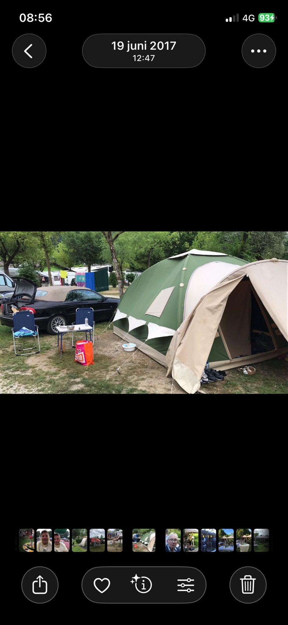 Karsten oppompbare tent 400x300, Ophalen, Gebruikt, Tot en met 5