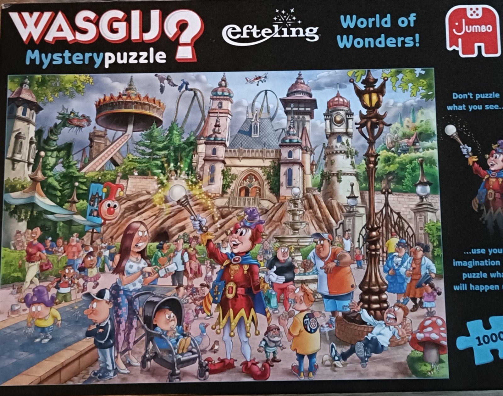 Wasgij Mystery Puzzel Efteling World of Wonders 1000 stukjes, Ophalen, 500 t/m 1500 stukjes, Zo goed als nieuw, Legpuzzel