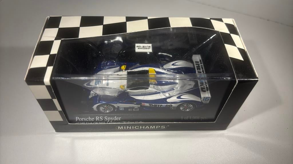 Porsche rs spyder alms 2007 minichamps 1.43, Auto, Ophalen of Verzenden, MiniChamps, A