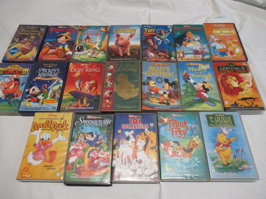 walt disney videobanden vhs, Gebruikt, Animatie, Alle leeftijden, Ophalen of Verzenden