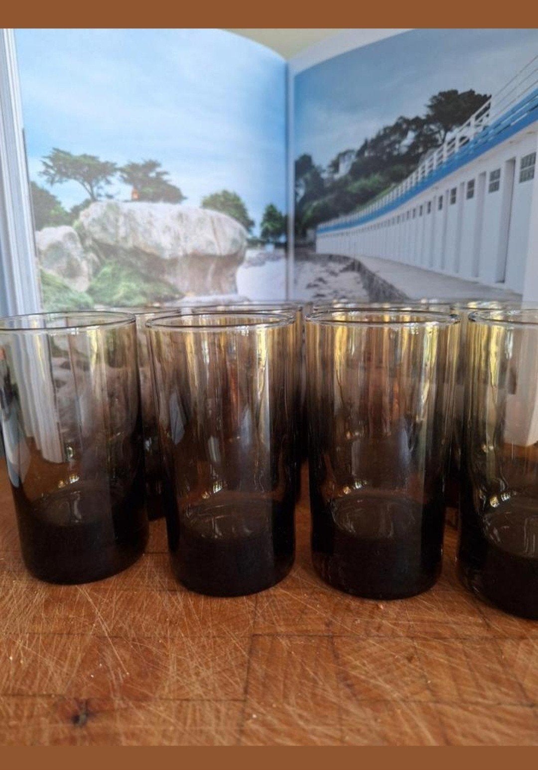 6 Vintage Luminarc Smoke rookglas amuse borrelglaasjes 80's, Ophalen of Verzenden, Zo goed als nieuw, Overige typen