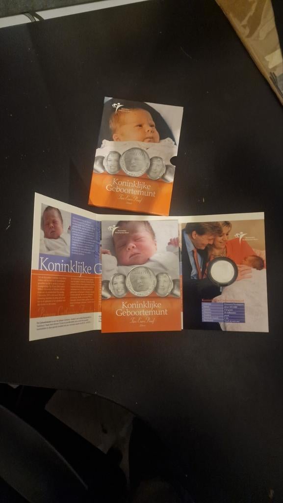 Koninklijke Geboortemunt Zilver Proof, Koningin Beatrix, Euro's, Ophalen of Verzenden, Losse munt