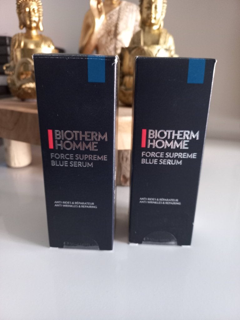 Biotherm Homme Force Supreme Blue Serum 2x 50ml =100ml, Ophalen of Verzenden, Nieuw, Gehele gezicht, Verzorging