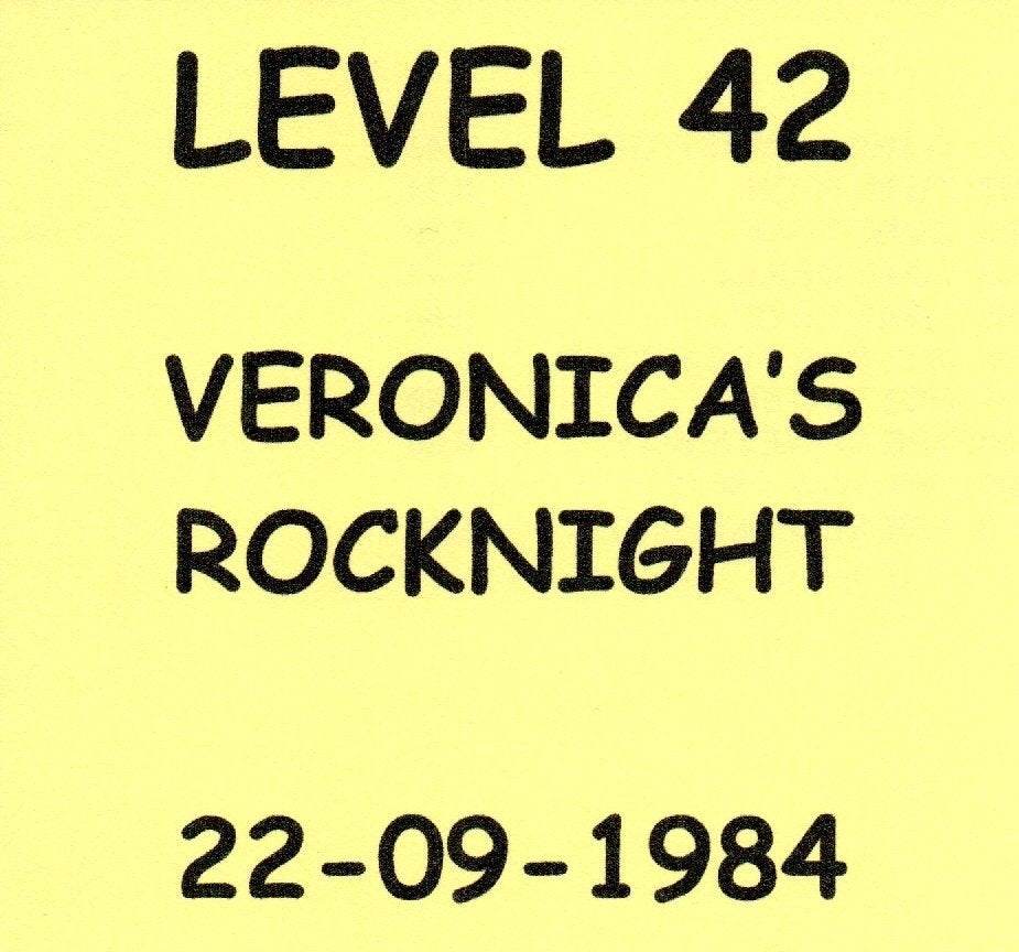 LEVEL 42 - VERONICA'S ROCKNIGHT (22-09-1984) (CD), Ophalen of Verzenden, Zo goed als nieuw, Live-album, Eerste persing