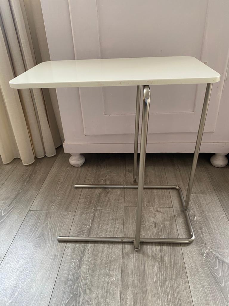 Vintage bijzettafel van Ikea Rian  creme 1999, Ophalen, Zo goed als nieuw, Rechthoekig, Minder dan 55 cm