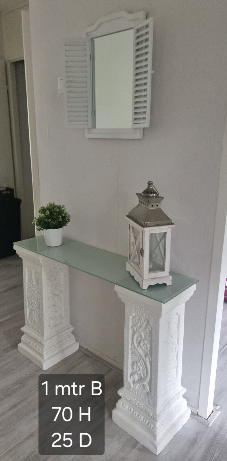 Console/sidetable, Ophalen, 100 tot 150 cm, Zo goed als nieuw, 25 tot 50 cm