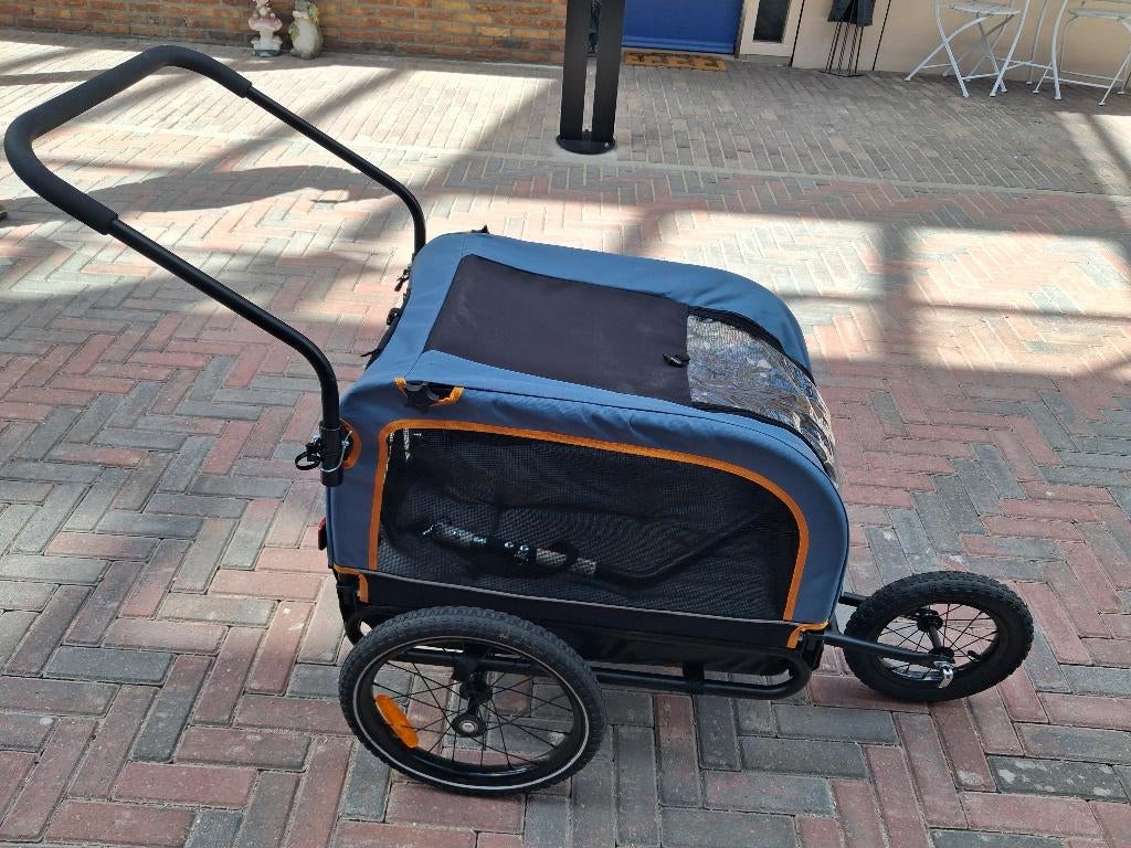 fiets wandelkar voor  een middelgrote hond., Fietsen en Brommers, Fietsaccessoires | Aanhangers en Karren, Ophalen, Topmast, Opvouwbaar