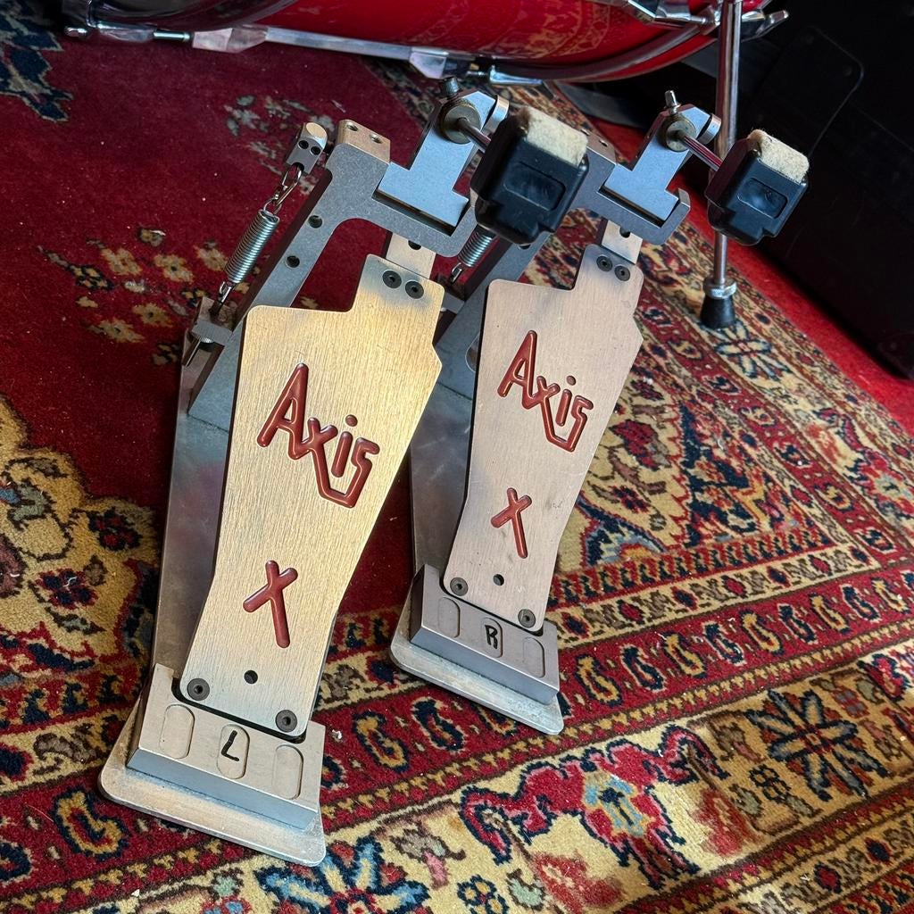 Axis dubbel bass pedalen / kick pedal, Ophalen of Verzenden, Gebruikt, Drums of Percussie