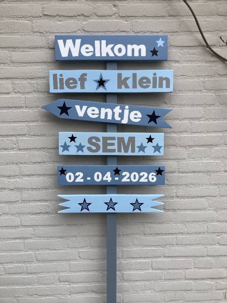 Foto 6 van geboorte bord jongen en meisje