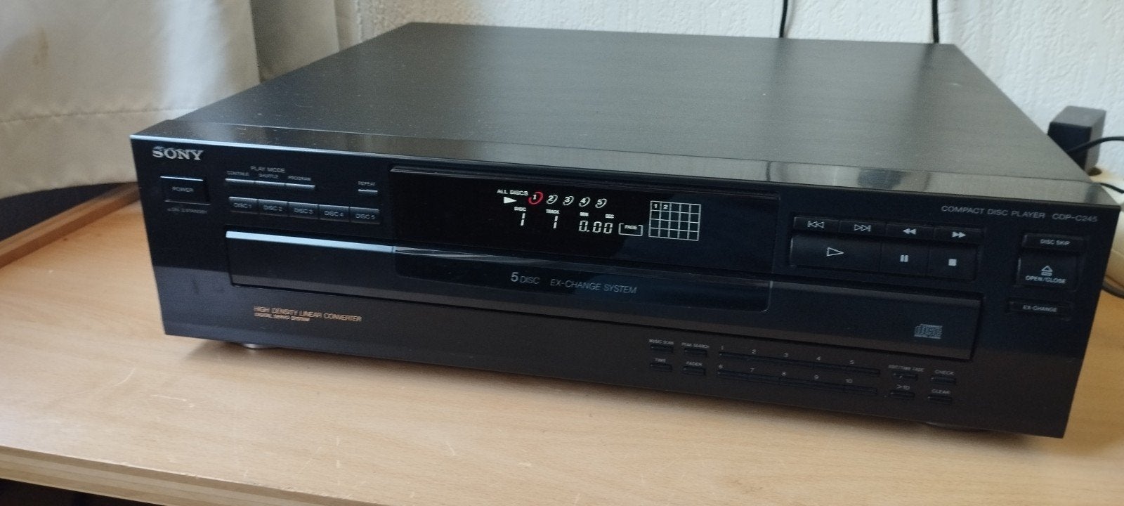 Sony CDP-C245 CD Wisselaar, Audio, Tv en Foto, Cd-spelers, Ophalen of Verzenden, Gebruikt, Sony, Wisselaar