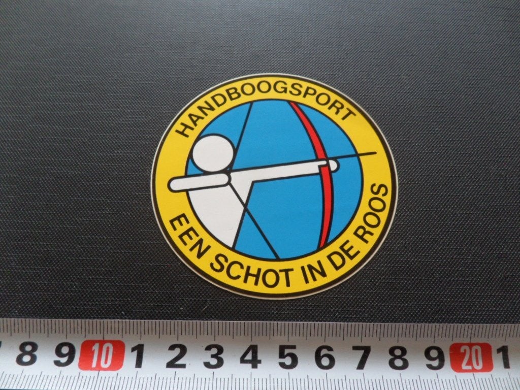 sticker Handboogsport Een schot in de roos, Ophalen of Verzenden, Zo goed als nieuw