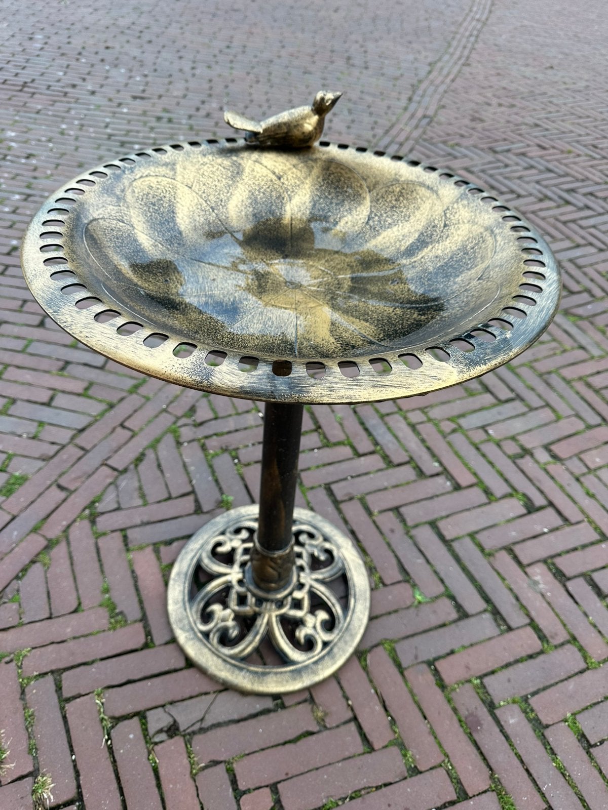 Gietijzeren look vogel voederschaal nieuw, Ophalen of Verzenden, Nieuw