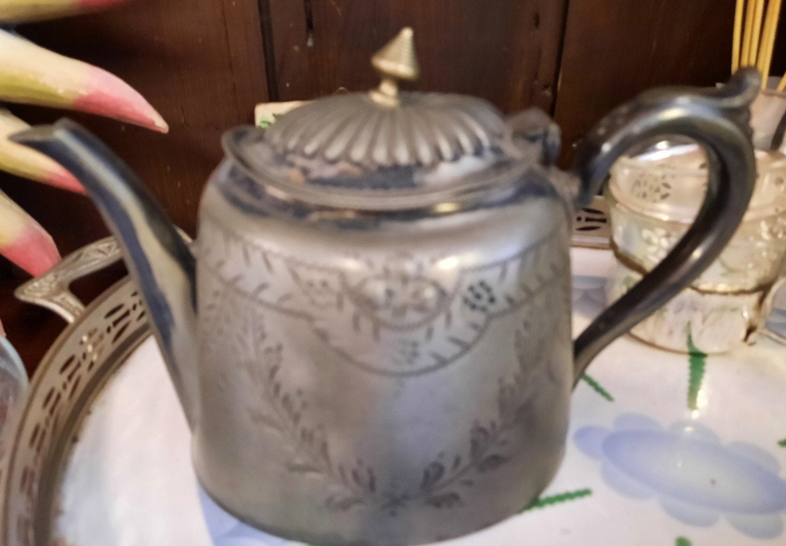 Sier koffie/thee pot, Antiek en Kunst, Antiek | Servies compleet, Ophalen of Verzenden