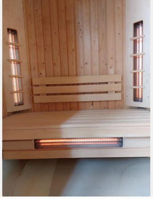 combi sauna 150cm bij 120 cm met philips direct heat lampen, Ophalen, Zo goed als nieuw, Infrarood, Complete sauna