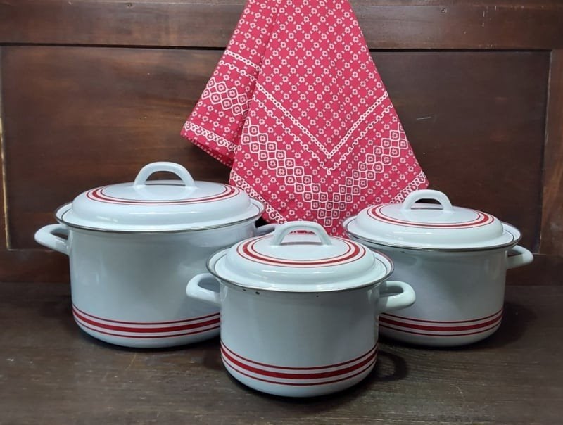 Vintage pannenset Ero Roemenië,  nieuwstaat, ., Nieuw, Ophalen of Verzenden, Ero