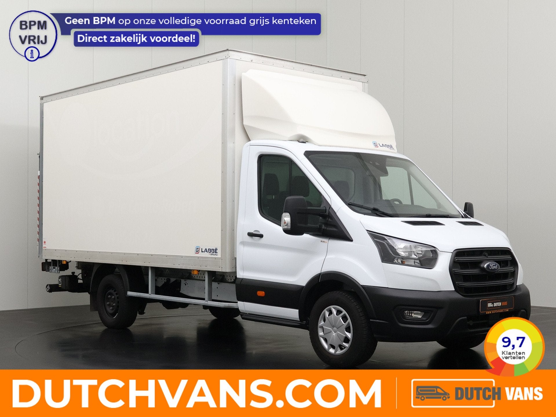 Ford Transit 2.0TDCi 170PK Bakwagen+Laadklep | Dakspoiler |, Stof, Gebruikt, Zwart, 170 pk