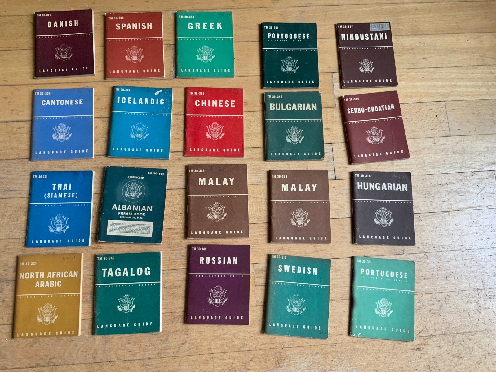 Vintage Militaire Taal Gidsen Collectie US WO II, Ophalen of Verzenden, Landmacht, Boek of Tijdschrift