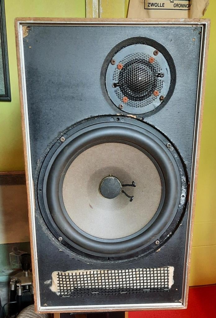 Te koop scandyna a25 / dynaco luidsprekers  ✅️, Audio, Tv en Foto, Luidsprekers, Ophalen, Minder dan 60 watt, Front, Rear of Stereo speakers