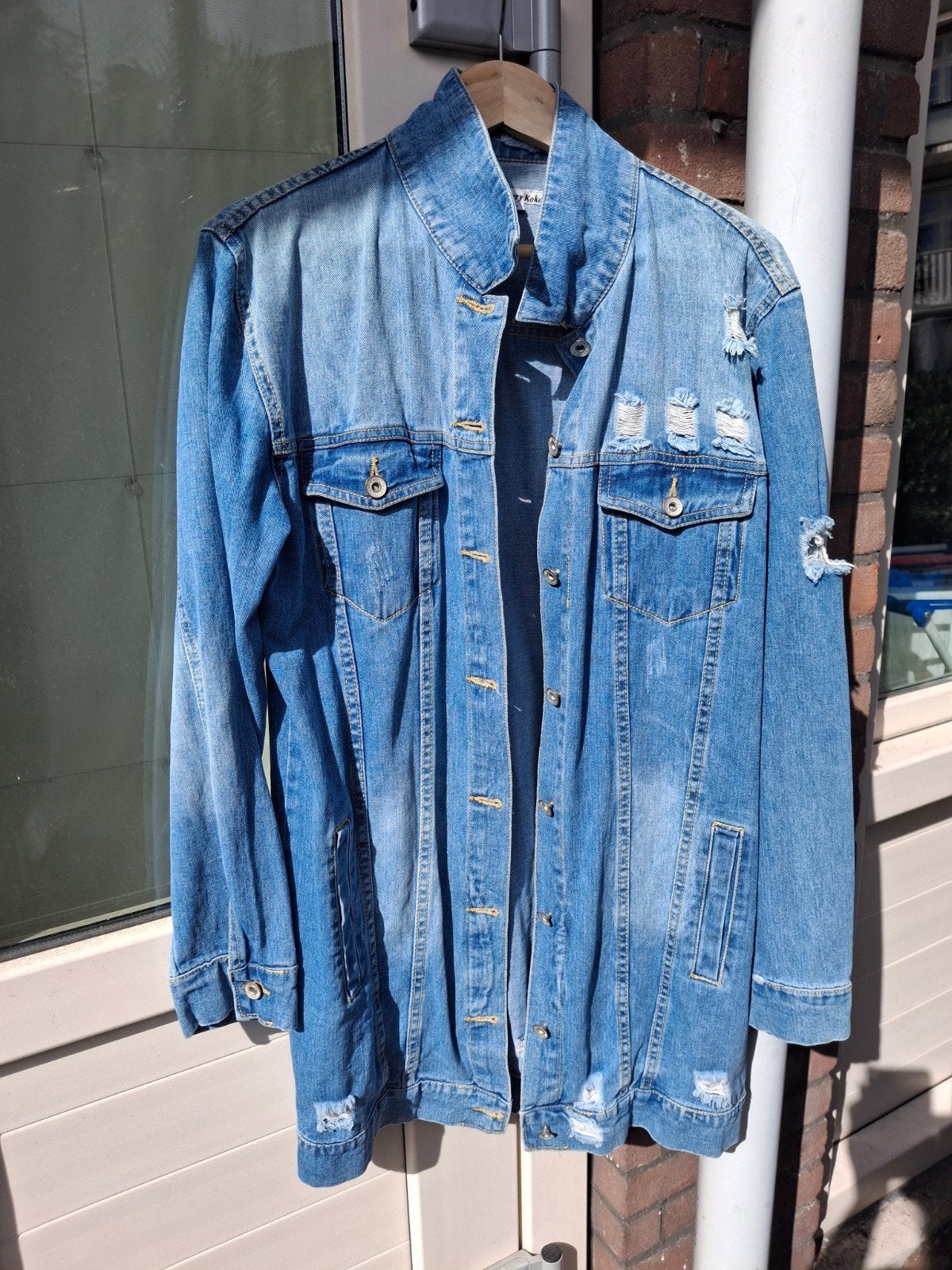 Dames spijkergoedjas maat L van Cherry Koko, Kleding | Dames, Ophalen of Verzenden, Maat 38/40 (M), Blauw