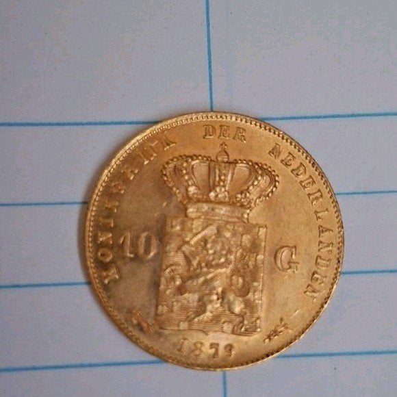 Gouden 10 gulden 1879, Ophalen, Goud, Losse munt, Goud