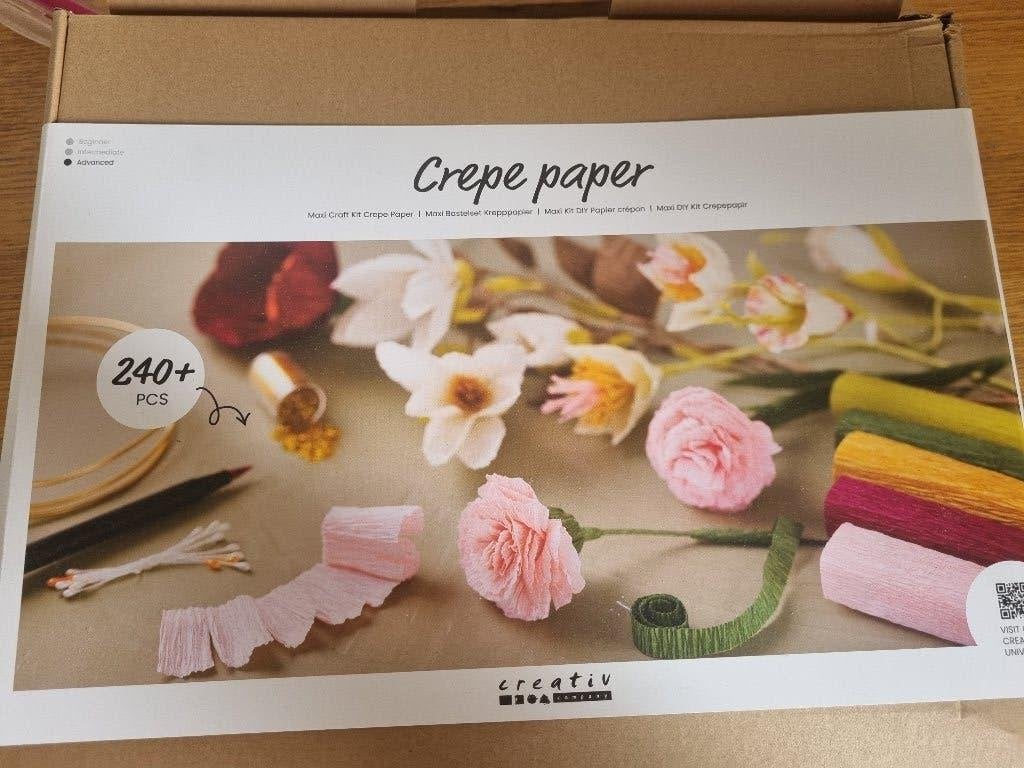 crepe papier bloemen (bouwsets), Nieuw, Meerkleurig, Overige materialen, Natuur en Bloemen