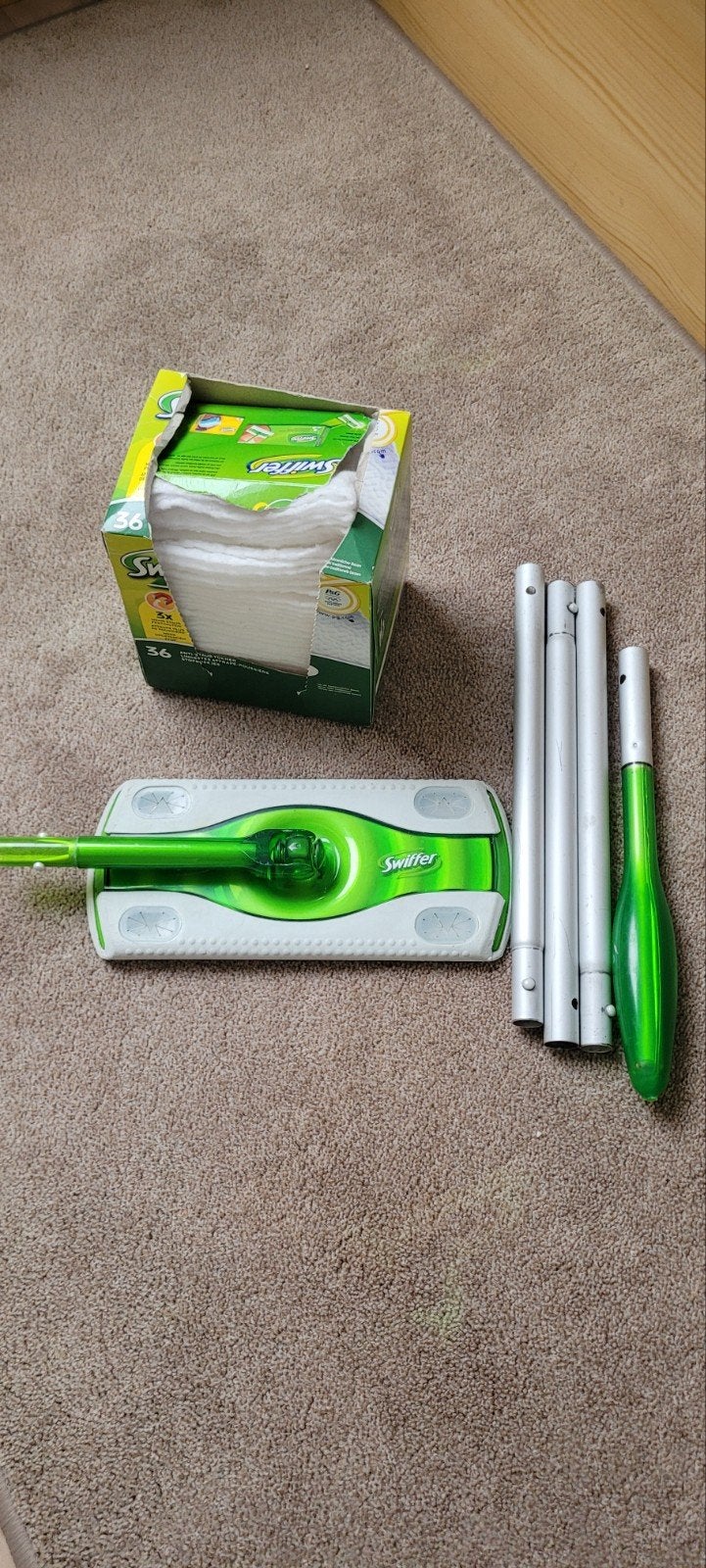 Swiffer Starterkit met 30 doekjes, Ophalen of Verzenden, Mop of Dweil