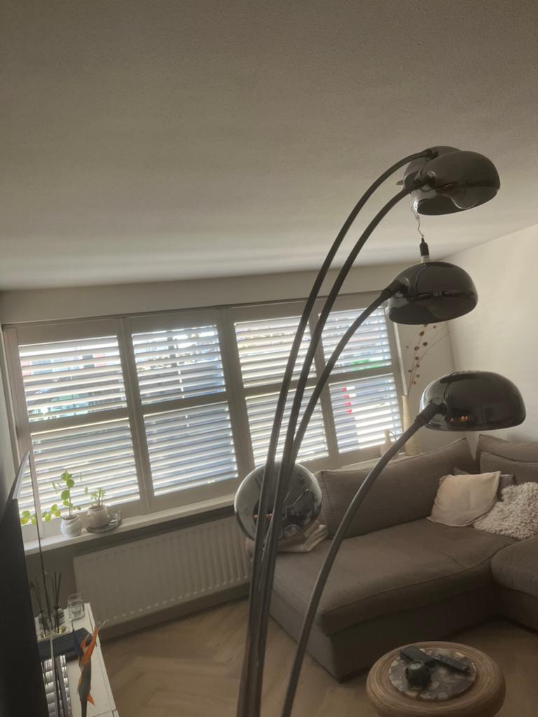 Chrome chroom vintage vloerlamp, Ophalen, Gebruikt