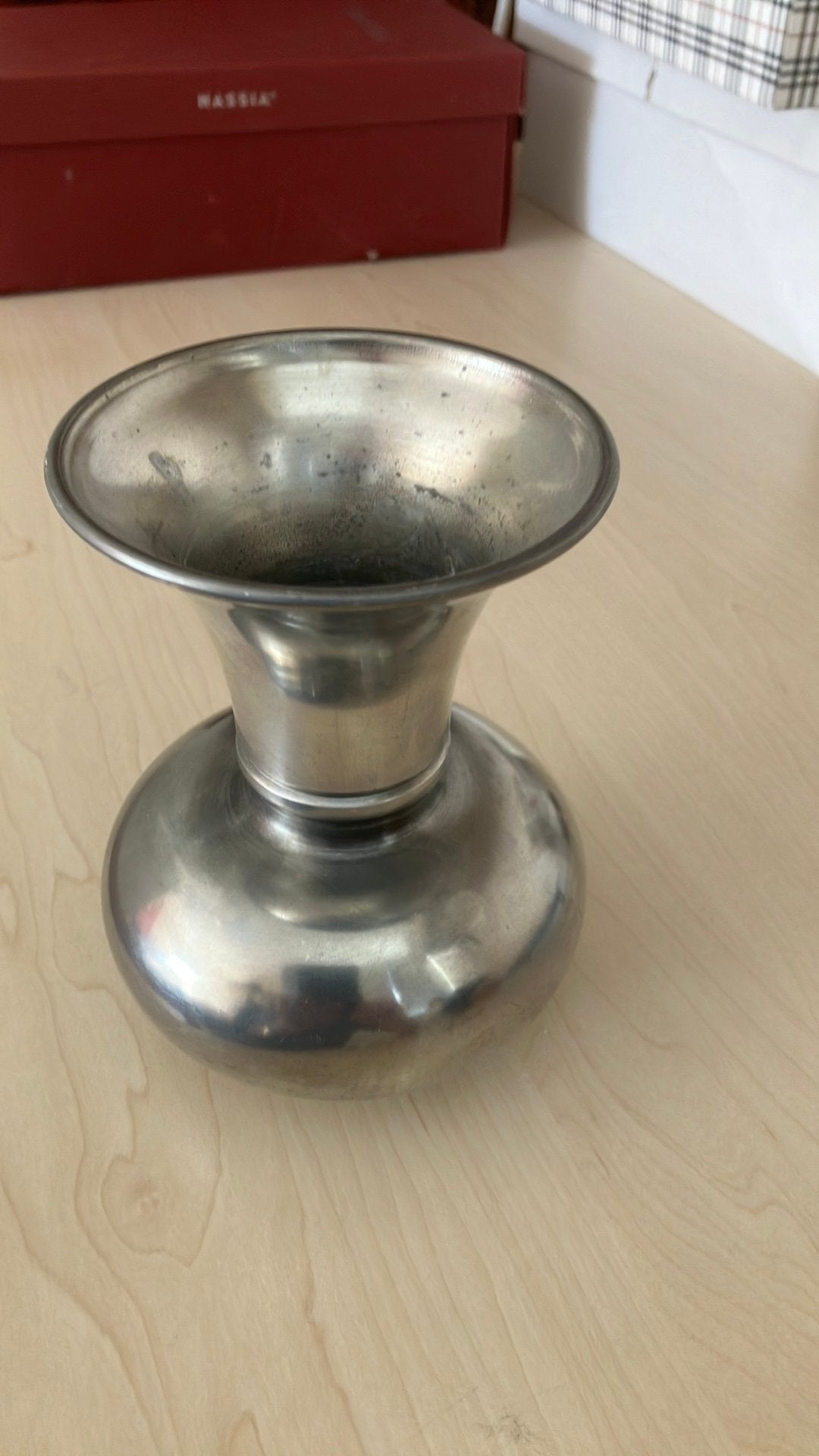 Tinnen vaas 94% tin, Antiek en Kunst, Ophalen of Verzenden