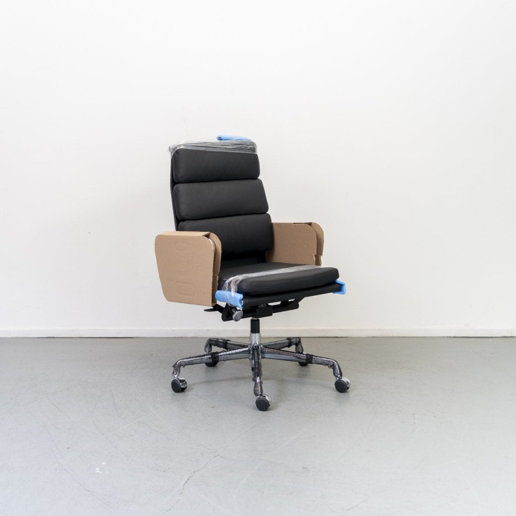 3x Vitra Eames EA 219 Bureaustoel Softpad Zwart - Chroom, Huis en Inrichting, Bureaustoelen, Niet ingevuld, Zwart, Niet ingevuld
