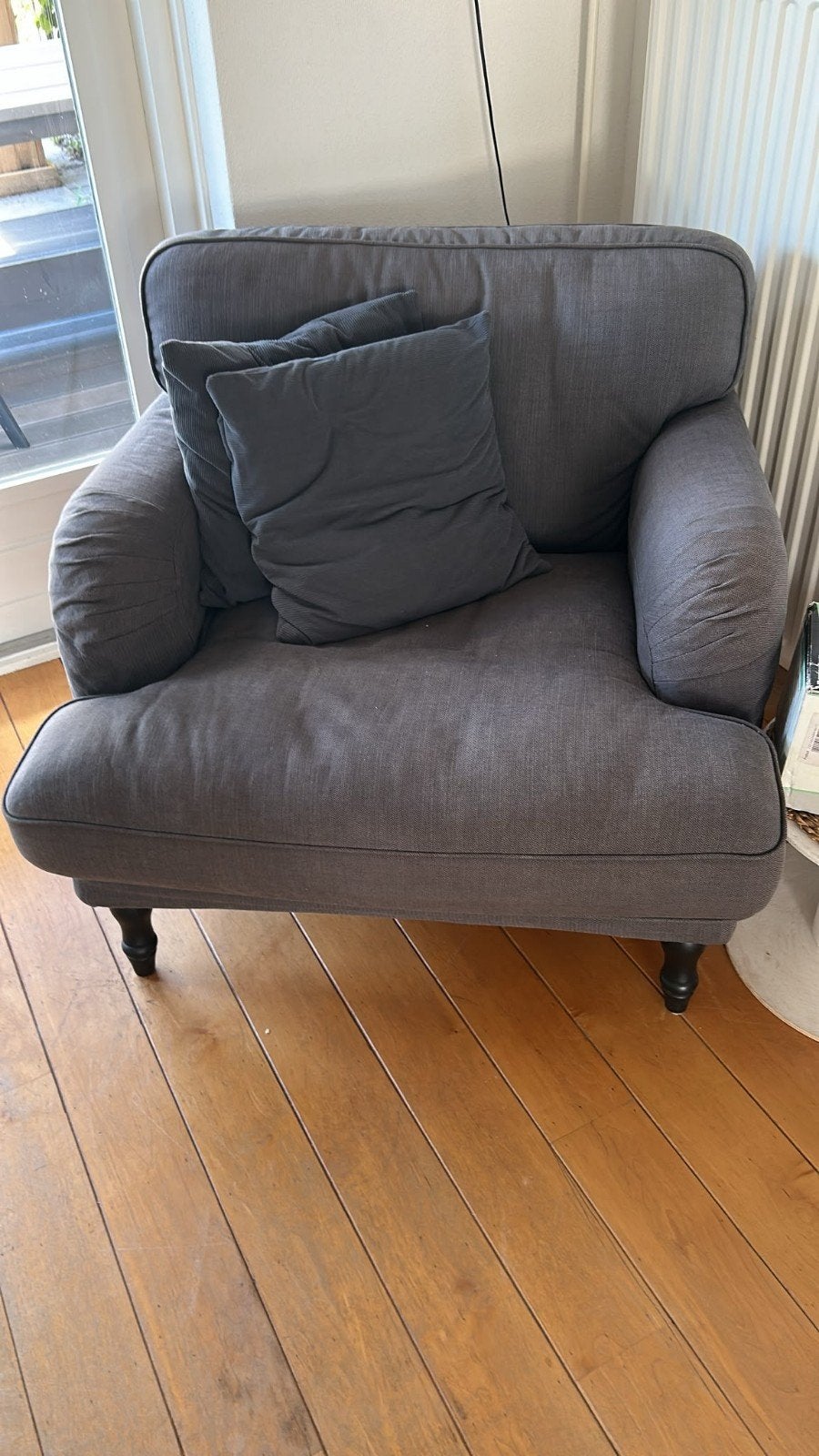 Ikea Stocksund stoel - Zo goed als nieuw, Ophalen of Verzenden, Zo goed als nieuw, Grijs, Stof