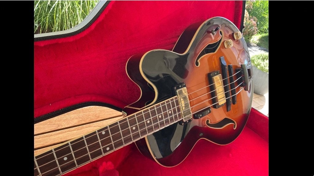 Ibanez AFB200 semi acoustic bass 2008, Ophalen of Verzenden, Gebruikt, Elektrisch