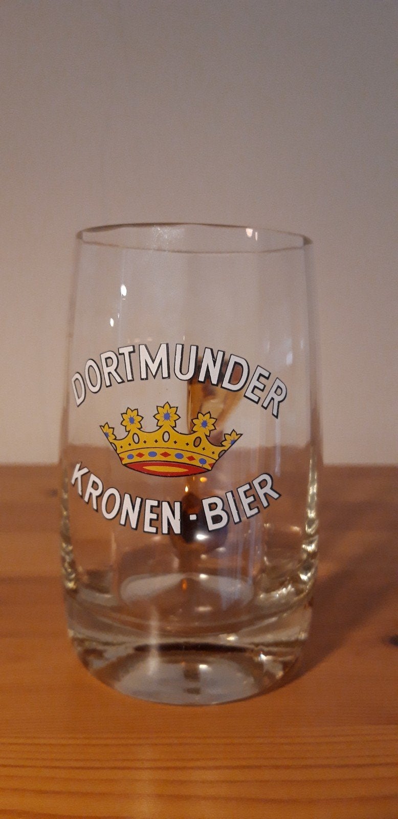 Dortmunder Kronen Bierglas, Ophalen of Verzenden, Zo goed als nieuw, Bierglas
