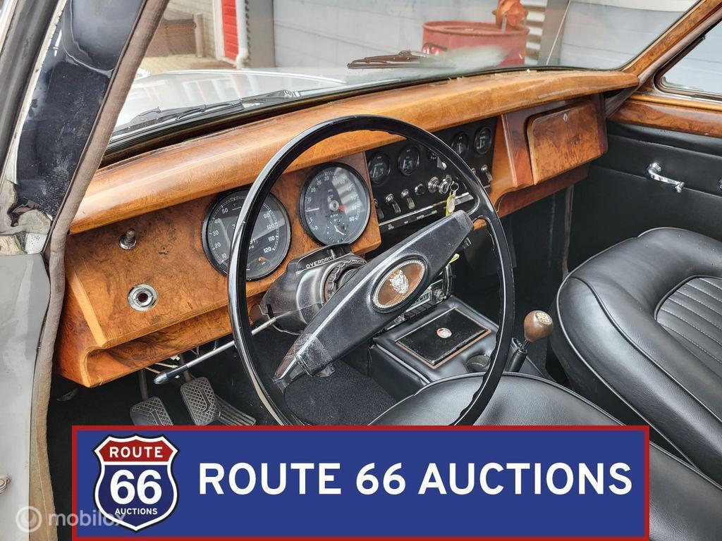 Jaguar Mk II 3.8 | 1961 | Route 66 Auctions, Auto's, Oldtimers, Overige carrosserieën, Zwart, Bedrijf, Handgeschakeld