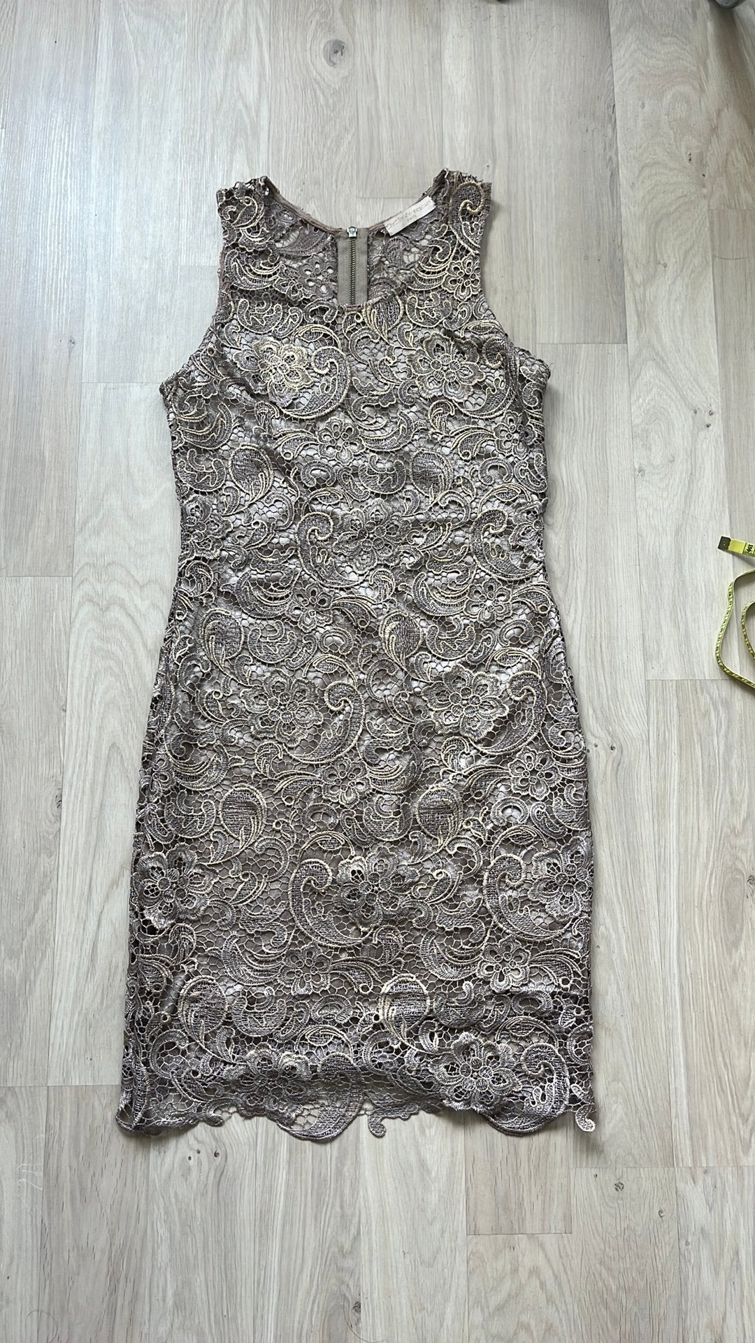 Vintage kanten jurk mt 36/38, Kleding | Dames, Jurken, Ophalen of Verzenden, Zo goed als nieuw, Maat 36 (S), Boven de knie