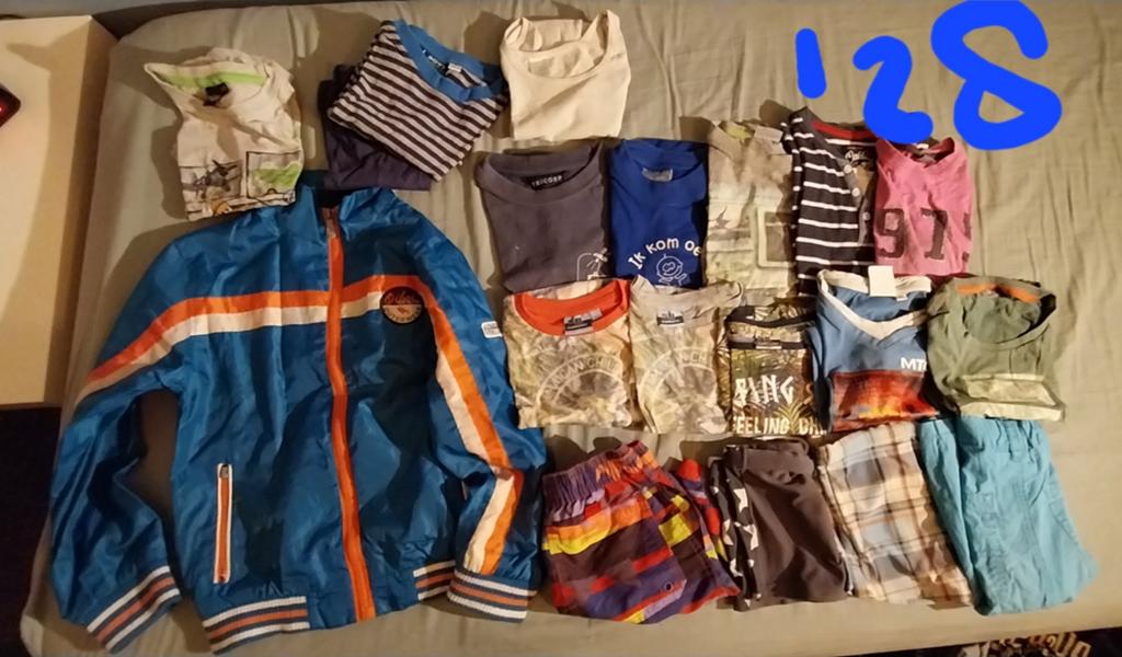 Groot kledingpakket jongens maat 128 - diverse merken, Kinderen en Baby's, Kinderkleding | Maat 128, Ophalen of Verzenden, Gebruikt