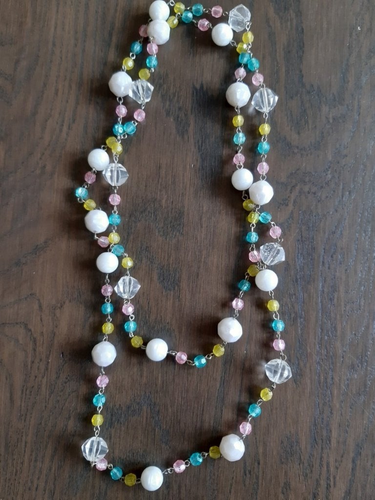N21 Kralenketting, Ophalen of Verzenden, Zo goed als nieuw, Roze, Kunststof