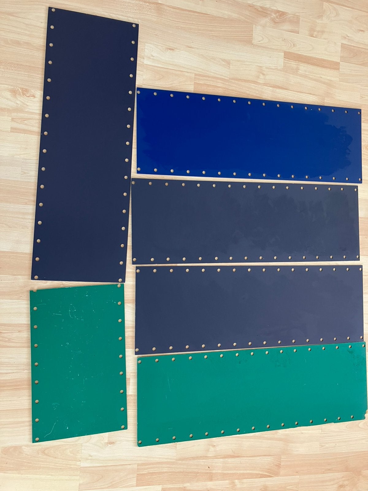 Lundia inschuifpanelen blauw groen, Ophalen, Zo goed als nieuw, 25 tot 50 cm, Minder dan 100 cm