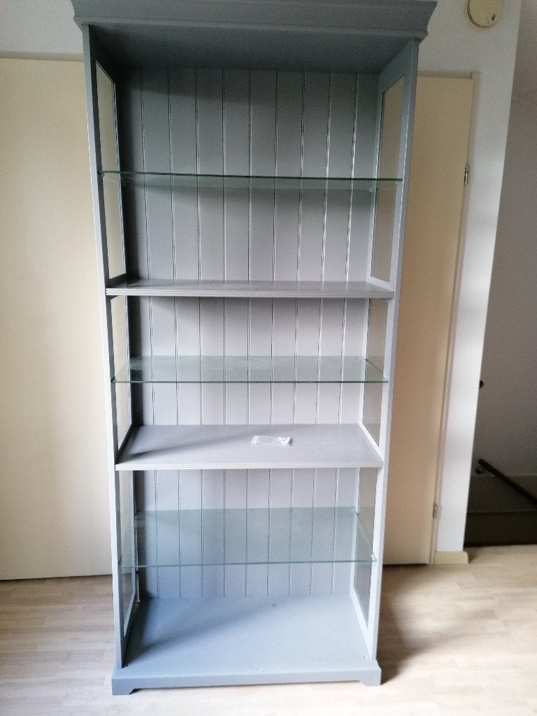 Liatorp vitrine / boekenkast, Ophalen, Met plank(en), Gebruikt, 200 cm of meer
